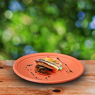 Assiette latérale en mélamine dine well en terre cuite, 7,5 pouces, marron, dwmp027tc