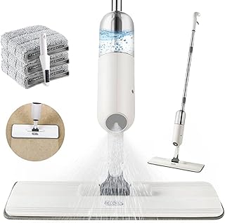 Vadrouille pour le nettoyage des sols, vadrouille en microfibre avec réservoir d'eau rechargeable