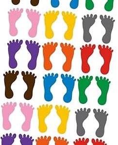 Osalade 18 paires d'autocollants d'empreintes d'escaliers de maternelle autocollants imperméables autocollants de chaussures autocollants de forme d'empreintes autocollants d'empreintes autocollants en plastique pvc autocollants de sol. Diaytar : L'excellence du service, la douceur des prix