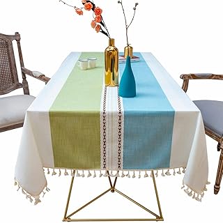 Nappe rectangulaire en lin doqua, infroissable et résistante à la poussière, 55 x