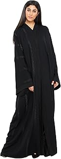 Abaya en tissu luxueux, livrée avec un hijab.-sb195a-p