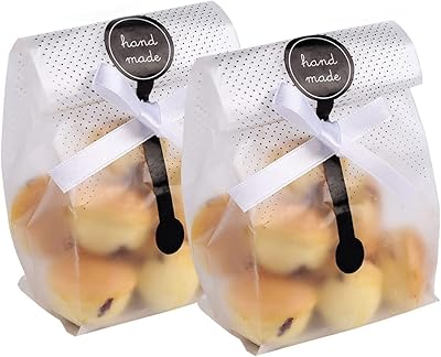 Ecv 100 pièces sacs d'emballage de cuisson en plastique transparent sacs à pâtisserie