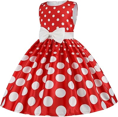 Costume de princesse à pois pour petites filles, robe de noël d'halloween
