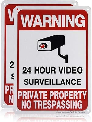 Panneau de propriété privée don't tumble, panneaux de vidéosurveillance extérieurs, imprimé uv 0,040