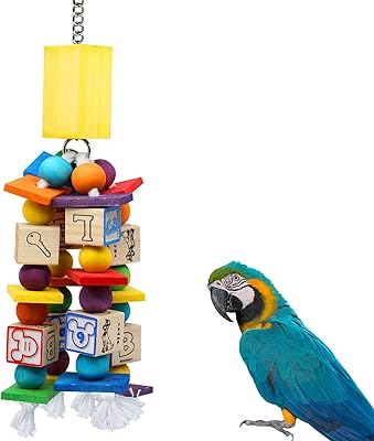 Deux jouets puzzle mckin pour oiseaux ensemble de à mâcher suspendus