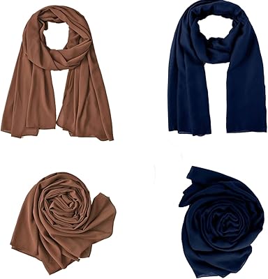 Hijab 3 en 1 en mousseline de soie pure avec hijab magnétique gratuit