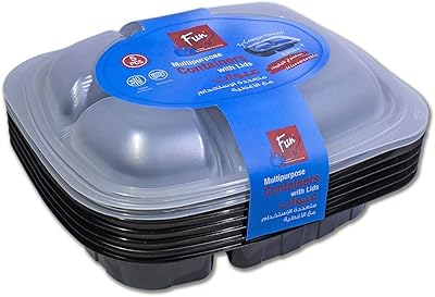 Un ensemble de 3 récipients alimentaires ronds jetables et polyvalents avec couvercles, indispensables