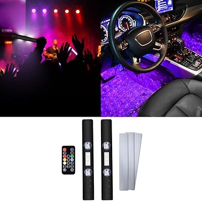 Lumières led rvb sans fil accessoires d'éclairage d'ambiance intérieur de voiture