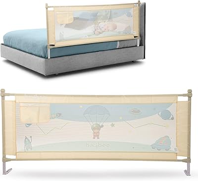 Barrière de lit bébé réglable en hauteur barrière pliable simple face pour nouveau-né