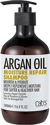 Shampooing à l'huile d'argan marocaine cab's - réparateur et volumateur pour femmes
