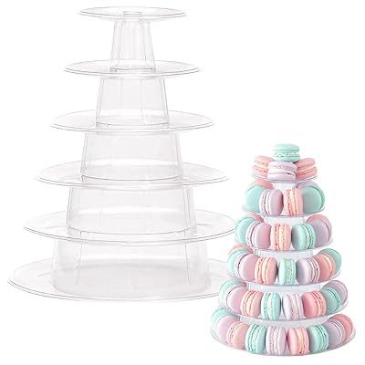 Support rond à macarons, présentoir à cupcakes à 6 niveaux, présentoir à gâteaux
