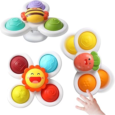 3pc ventouse spinner jouets pour enfant sensoriel toupie jouets de bain. Diaytar : Votre partenaire e-commerce au quotidien