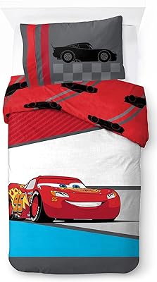 Parure de lit simple 100 % coton jay franco disney pixar race cars