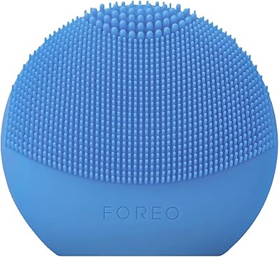 Brosse nettoyante intelligente pour le visage foreo luna fofo, analyseur de peau, aigue-marine