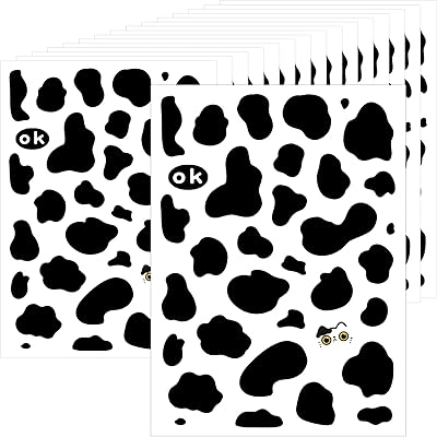 600 autocollants imprimés de vache, autocollants muraux autocollants en vinyle imprimés, autocollants animaux
