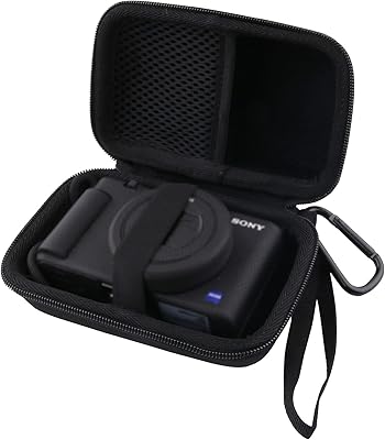 Sac de transport rigide wergia compatible avec l'appareil photo numérique sony zv-1, noir
