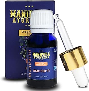 Manipura ayurveda aromathérapie huile essentielle de mandarine biologique 15 ml 100 % naturelle et pure de qualité thérapeutique pour les cheveux, la peau, le sommeil profond, l'anxiété, le massage, le sommeil, la thérapie cutanée, traiter l'acné et les peaux grasses. Diaytar : Là où commence votre expérience shopping idéale