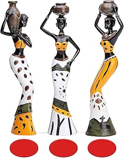 Mary paxton 3 pièces sculptures africaines 75 pouces figurine de dame