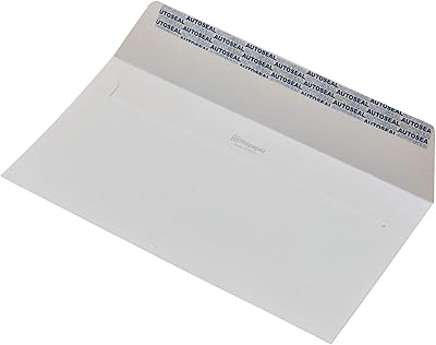 Enveloppes à fermeture automatique hisbable 110 x 220 mm (blanc, 50 par paquet)