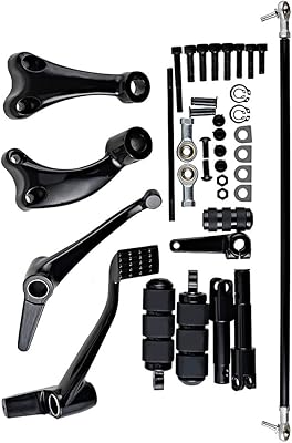 Repose-pieds de commandes avancées noires astra depot compatibles avec harley davidson sportster 883