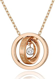 Collier avec citation always my mother en or rose philip jones créé