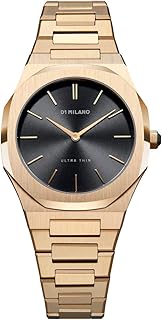 Montre à quartz d1 milano ultra fine avec cadran noir pour femme