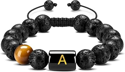 Frg bracelets initiaux pour hommes lettre lien pur fait à la main 10mm