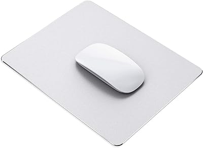 Tapis de souris en métal aluminium tapis solide sans couture magique ultra fin