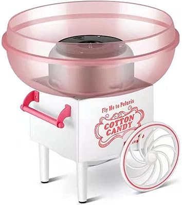 Machine à barbe à papa colorée et brillante, avec fil à sucre dur