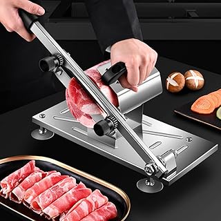 Zytshop trancheuse à viande congelée manuelle, épaissie améliorée en acier inoxydable 304, coupe-rouleau