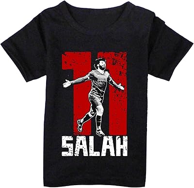 T-shirt enfant avec imprimé mohamed salah 11, noir, 3 ans
