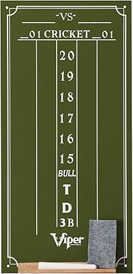 Tableau d'affichage viper chalk : cricket et 01 fléchettes, vert