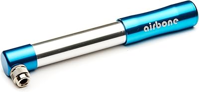 Pompe à vélo ezoff airbone ez505 en aluminium bleu, 130 psi, pompe à