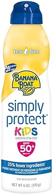 Banana boat simply protect lotion écran solaire en spray pour enfants spf 50