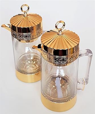 Ensemble de théière en verre inoxydable transparent pour café arabe, ensemble de 2