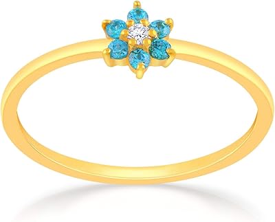 Bague malabar en or jaune 22 carats pour femme - nzr397, or 22