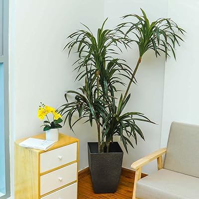 Yahome pot en plastique à arrosage automatique, pot de fleurs d'intérieur pour chambre