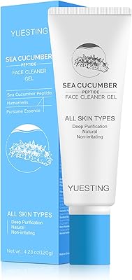 Nettoyant pour le visage aux peptides de concombre de mer yusting, nettoyant hydratant