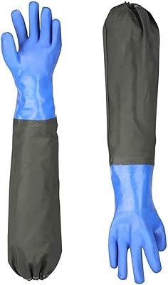 Paire de gants en caoutchouc pour nettoyer les canalisations de piscine - bras