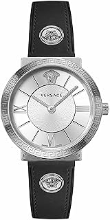Montre en cuir versace pour femme par vi ve00119 argent bracelet