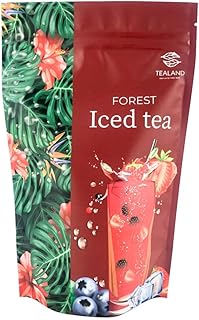 Thé glacé rafraîchissant aux fraises de tealand - désaltère faible en caféine blanche