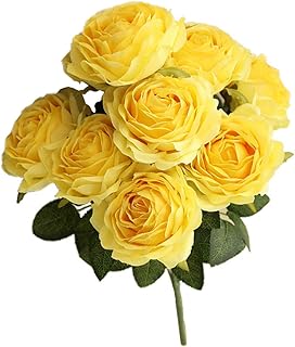 1 ensemble de fleurs artificielles à plusieurs pétales de roses pour salon, bureau