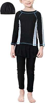 Maillot de bain islamique pour enfants et filles avec couverture complète du burkini