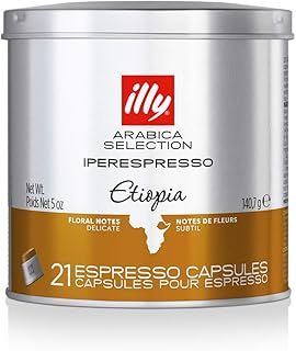 Café illy ipersol capsules d'espresso arabica d'origine unique d'éthiopie sélectionnées 100