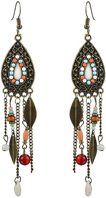 Boucle d'oreille à pampilles en alliage d'or oxydé traditionnel antique pour femme yellow chimes (or, multicolore), cuivre, na. Diaytar : Votre source de bonnes affaires en ligne