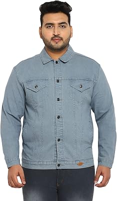 Veste en jean délavé coupe classique à manches longues pour hommes