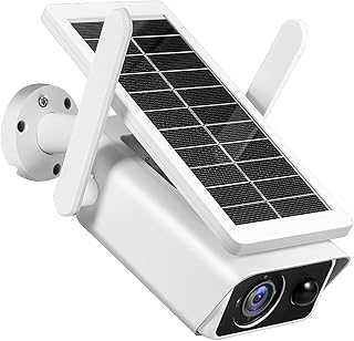 Caméra de sécurité extérieure à énergie solaire 1080p avec batterie rechargeable wifi