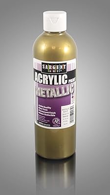 Peinture acrylique métallisée sargent art 16 oz 29-4175, or antique