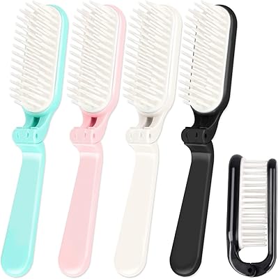Brosse à cheveux, 4 pièces, mini brosse à cheveux de poche pliable