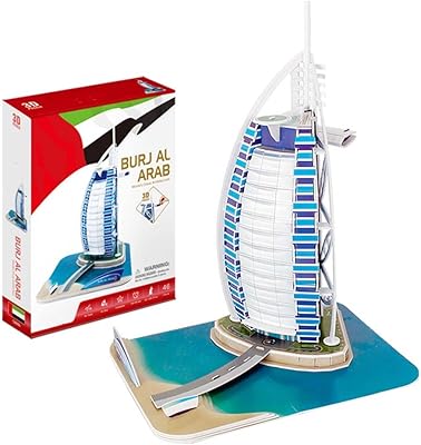 Puzzle 3d dubaï burj al arab hôtel modèle d'hôtel kit jouets éducatifs